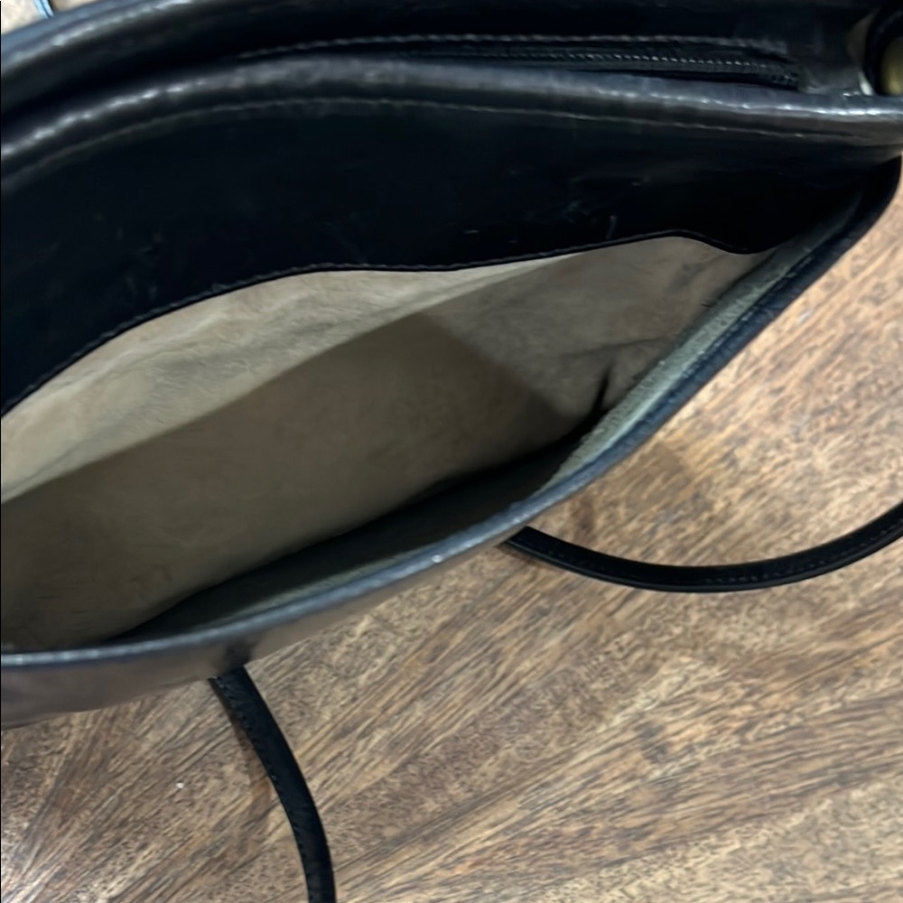 Vintage Brahmin Black Croc Embossed Crossbody - Picture 3 of 7